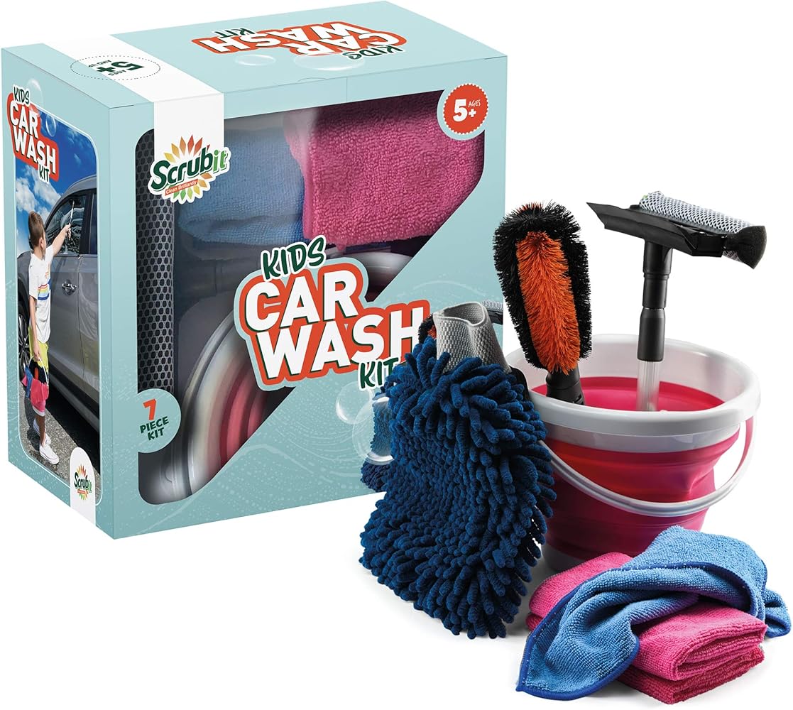 Amazon.com: Kids Car Wash Activity Kit – 7 Kid-Sized Carwash