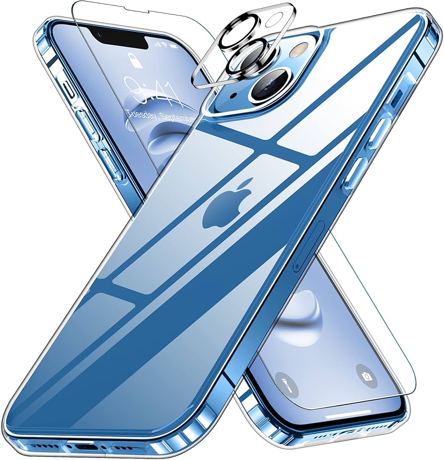 Amazon.co.jp: iPhone14 用 ケース クリア カメラレンズ保護付き 耐