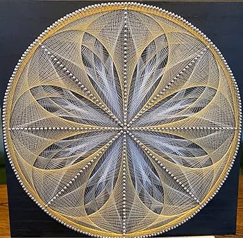 Amazon.co.jp: 糸掛けアート 糸掛け曼荼羅 ストリングアート 金の