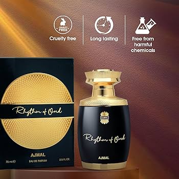 Ajmal Perfume Rhythm of Oud Eau De Parfum for Unisex 75 ml