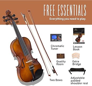 Amazon.com: Cecilio 4/4 Violin Set Full Size Fiddle Solidwood