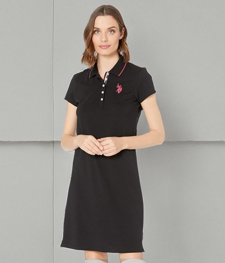 U.S. Polo Assn. (3008 Solid Polo Dress - Banded Cuffs - Short