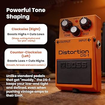 Amazon.com: Boss DS-1 Distortion Bundle with Gearlux Power Supply