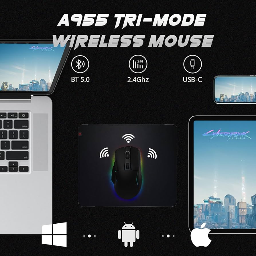 Amazon.com: DAREU A955 Lightweight Wireless Gaming Mouse with RGB