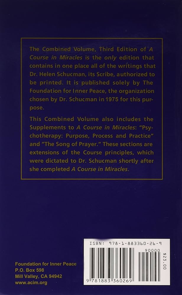 Amazon.co.jp: A Course in Miracles: Combined Volume (Vol. 1: A