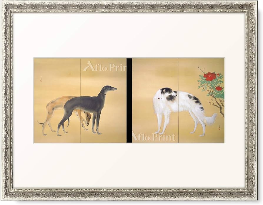 Amazon.co.jp: 橋本関雪 Hashimoto Kansetsu 「唐犬図」 額装アート