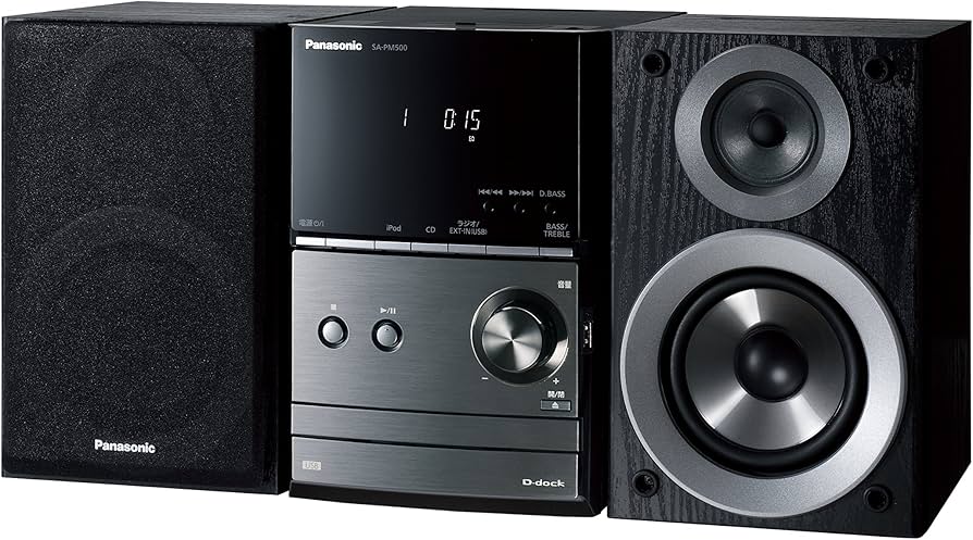 Amazon.co.jp: Panasonic CDステレオシステム ブラック SC-PM500-K