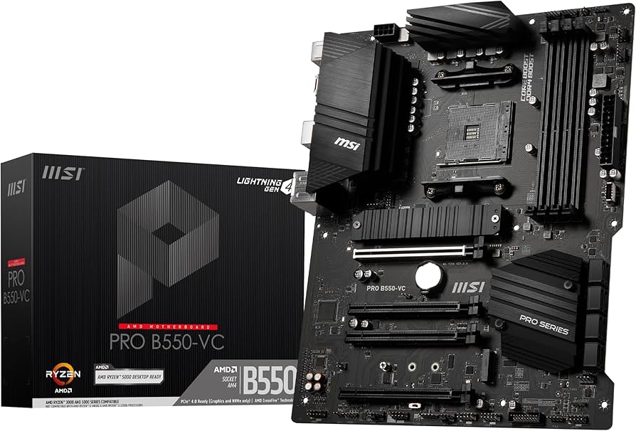MSI PRO B550-VC ProSeries Motherboard (AMD AM4, DDR4, PCIe 4.0
