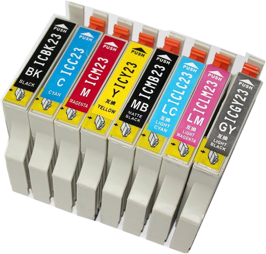 Amazon.co.jp: インク王国 エプソン プリンターインクIC23 8色セット