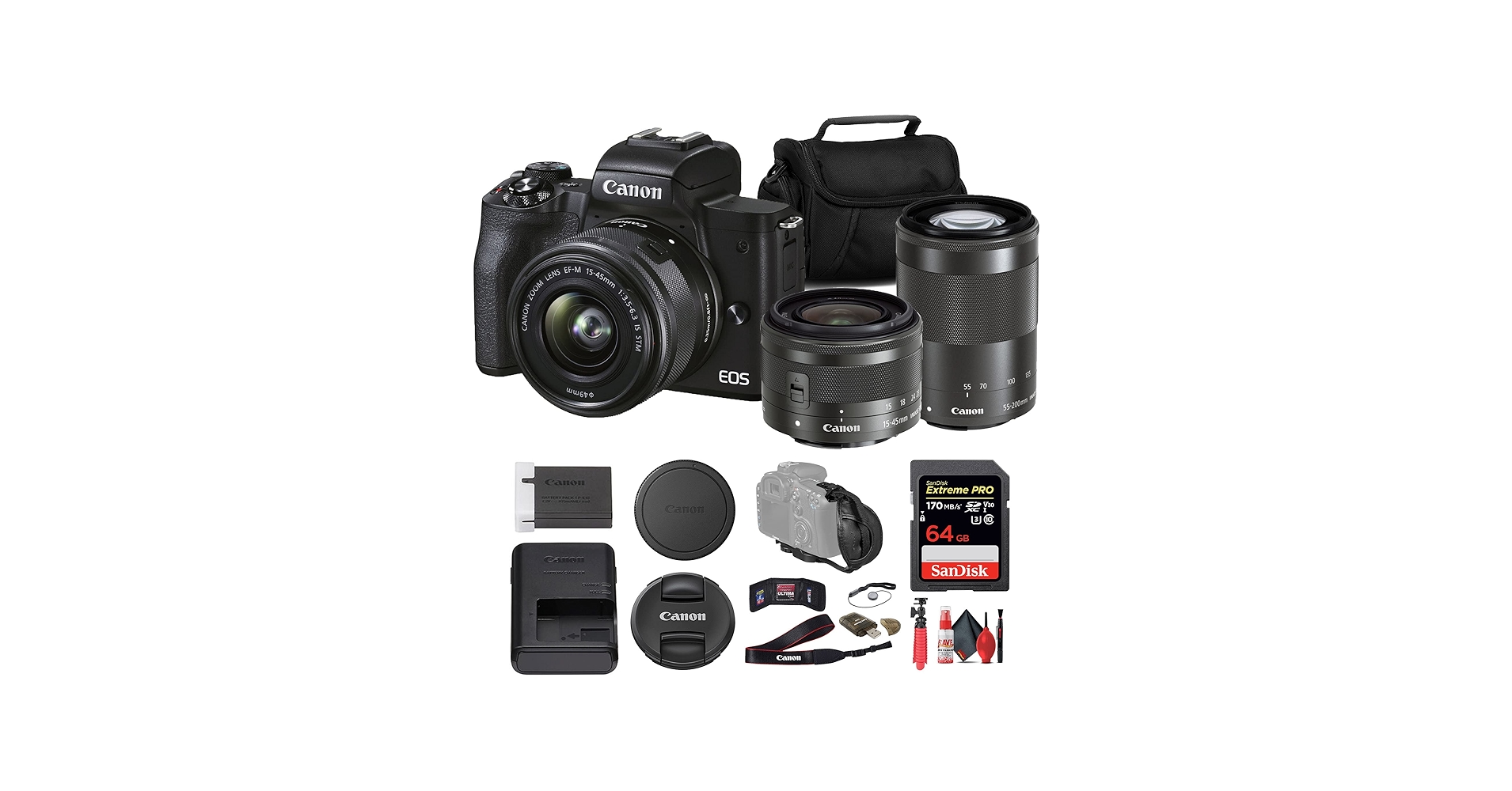 Amazon.com : Canon EOS M50 Mark II Mirrorless Camera with 15-45mm