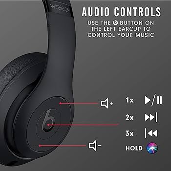 Beats Studio3 Wireless Over‑Ear Headphones - Matte Black | Amazon
