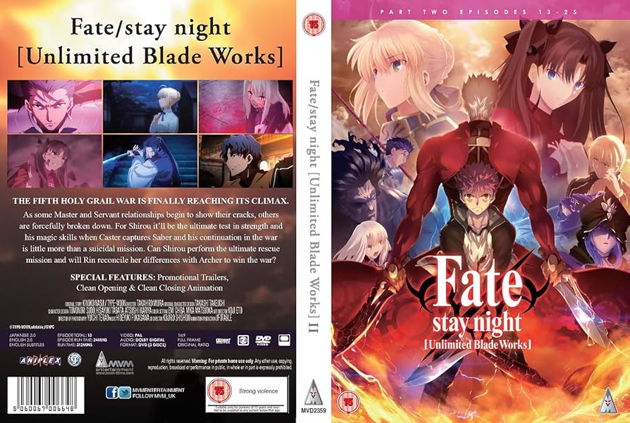 Amazon.com: Fate Stay Night Unlimited Bladeworks Pt2 [DVD