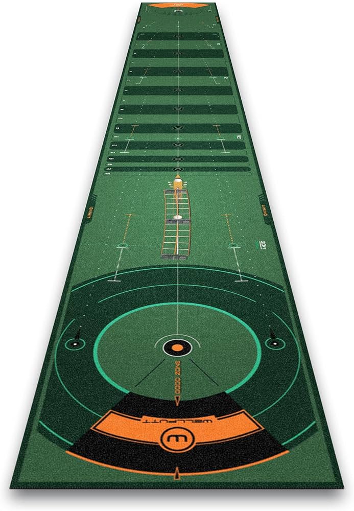Amazon | WELLPUTT ゴルフパッティングトレーニングマット 26フィート