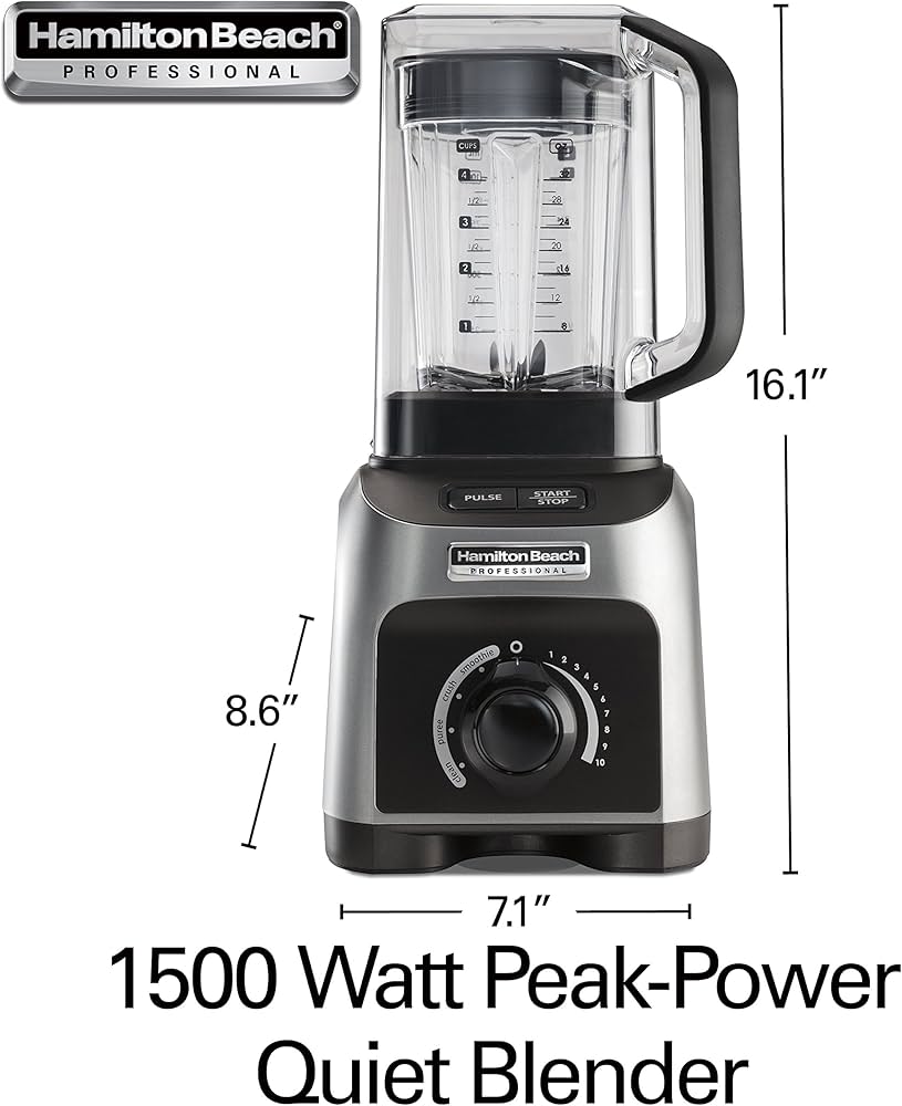 Amazon.com: Hamilton Beach Professional Quiet Shield Blender, 1500