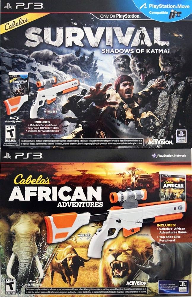 Amazon.com: Cabela's DOUBLE GUN BUNDLE Shadows of Katmai + PS3