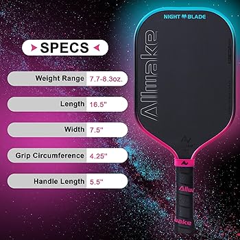 Amazon.co.jp: ALLWAKE ピックルボールパドル - カーボンファイバー製