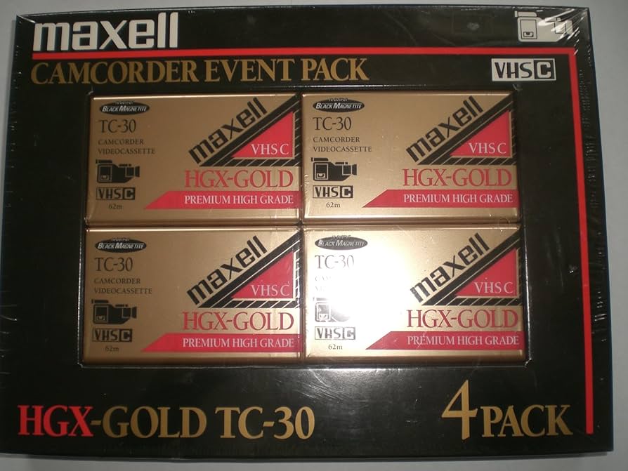 MAXELL HGX-GOLD VHS-C TC-30 4 PACK : Amazon.ca: Electronics