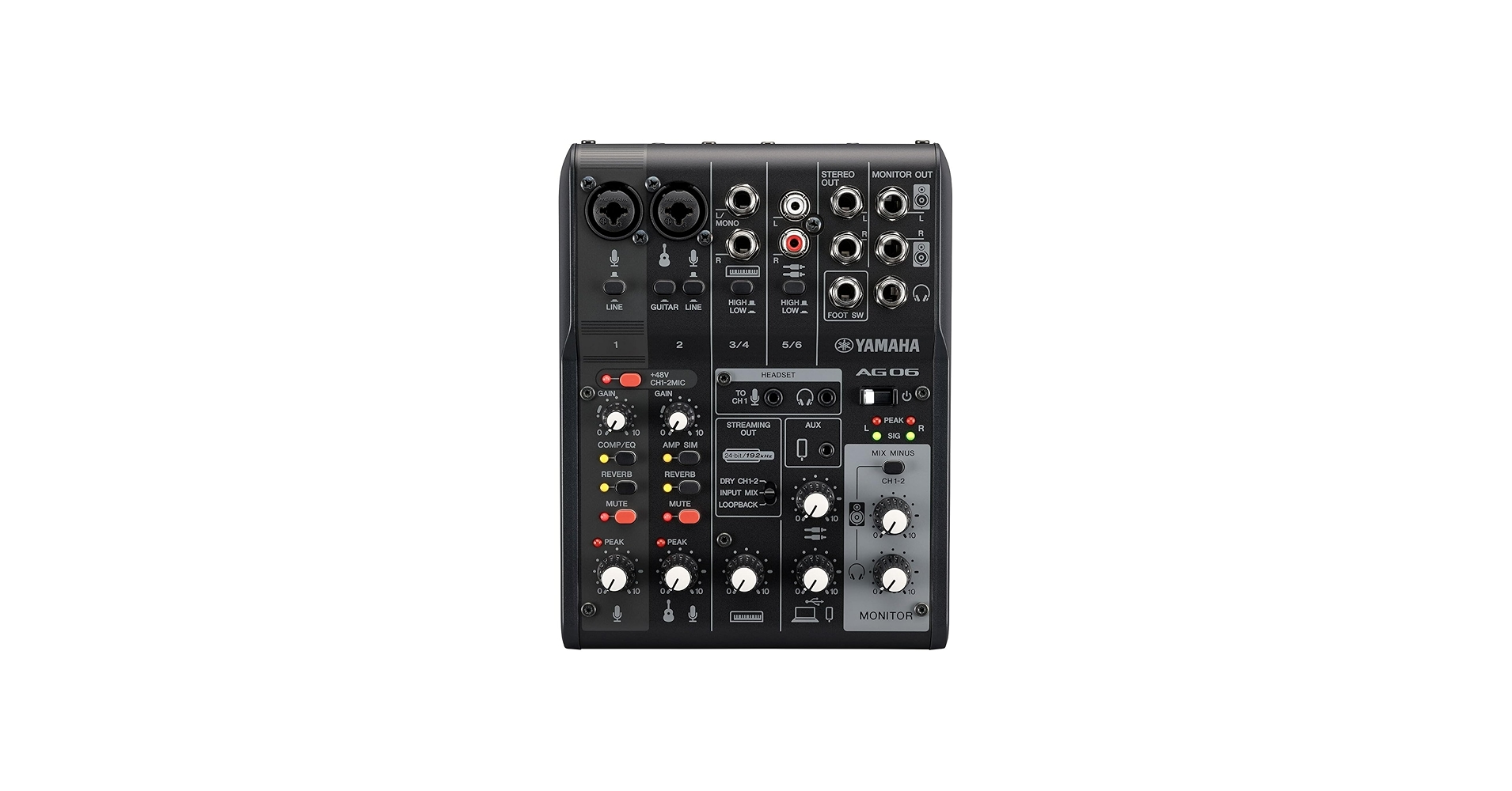 Amazon.com: Yamaha AG06MK2 Black 6-Channel Live Streaming Loopback
