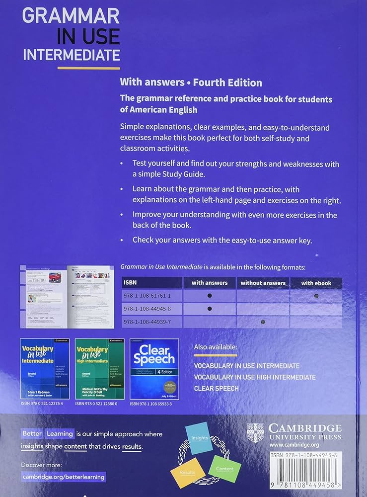Amazon.com: Grammar in Use Intermediate Student's Book with