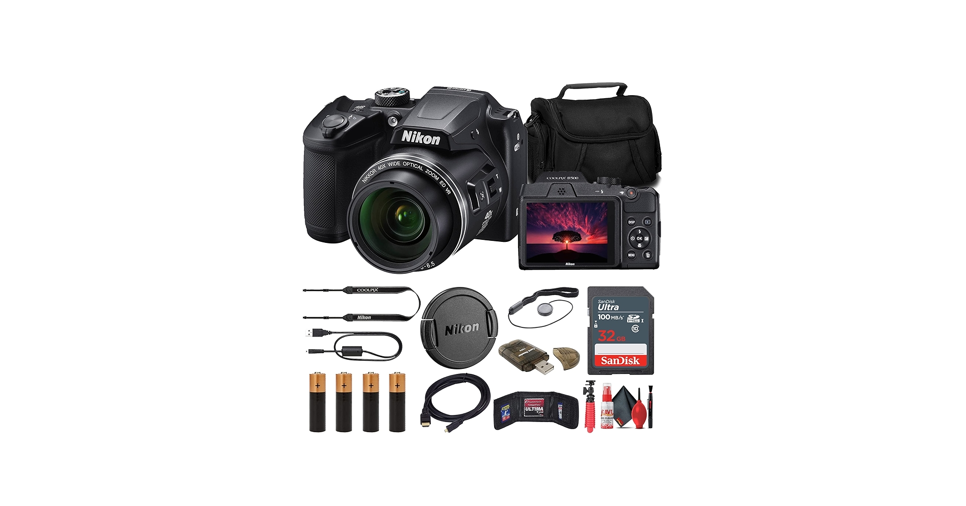 Amazon | Nikon COOLPIX B500 デジタルカメラ (ブラック) (26506) +