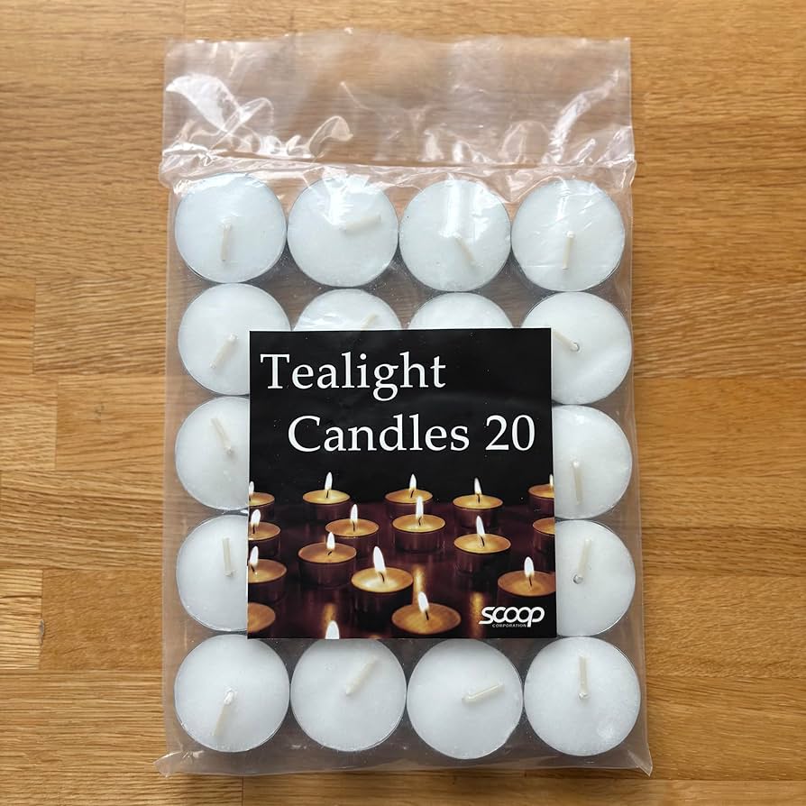 Amazon.co.jp: ティーライトキャンドル 無香料【4時間】20個入りパック