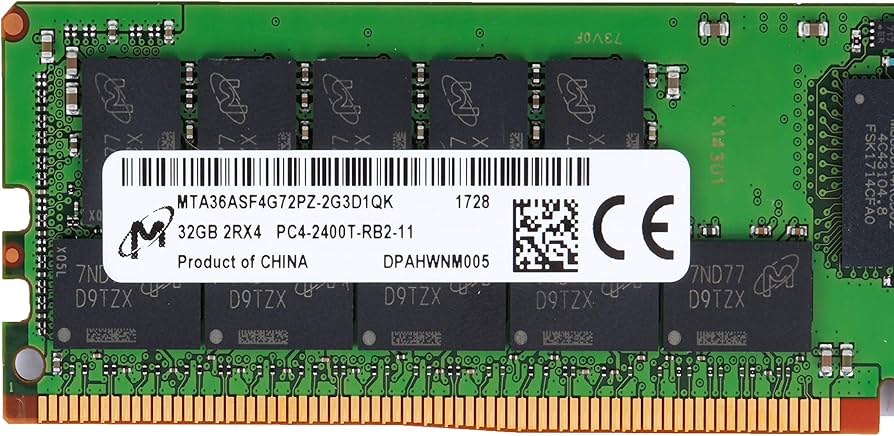 MICRON 32GB PC4-2400T-R Registered ECC 2RX4 Memory RDIMM