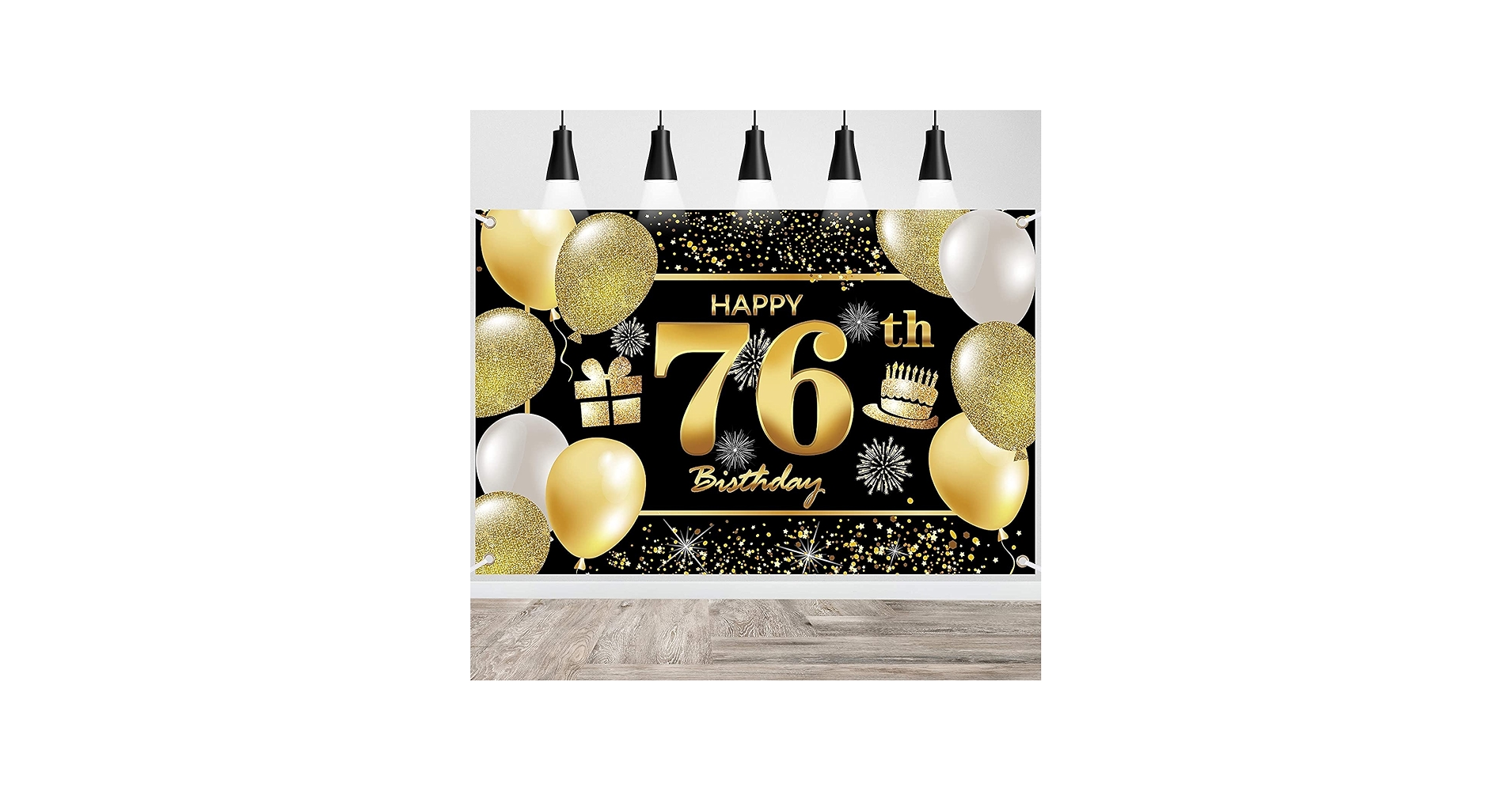 Amazon.com: 76th Happy Birthday Banner - Decorations for Men