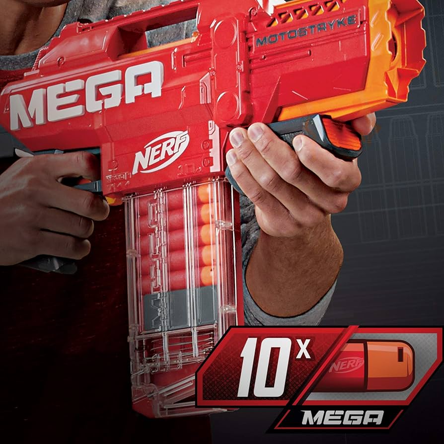 Amazon.com: Nerf Mega Motostryke Motorized 10-Dart Blaster