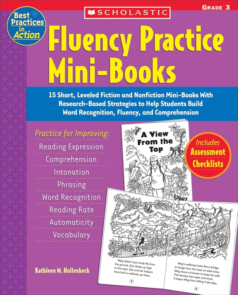 Fluency Practice Mini-Books: Grade 3: 15 Short, Leveled Fiction