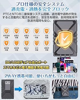 Amazon.co.jp: 【42V超高輸出&2025革新モデル】ファンバッテリーセット
