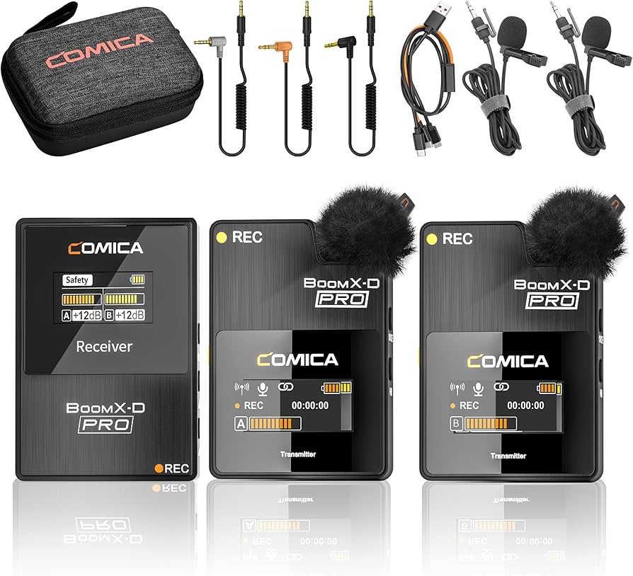 Amazon.com: COMICA BoomX-D2 PRO Wireless Lavalier Microphone for