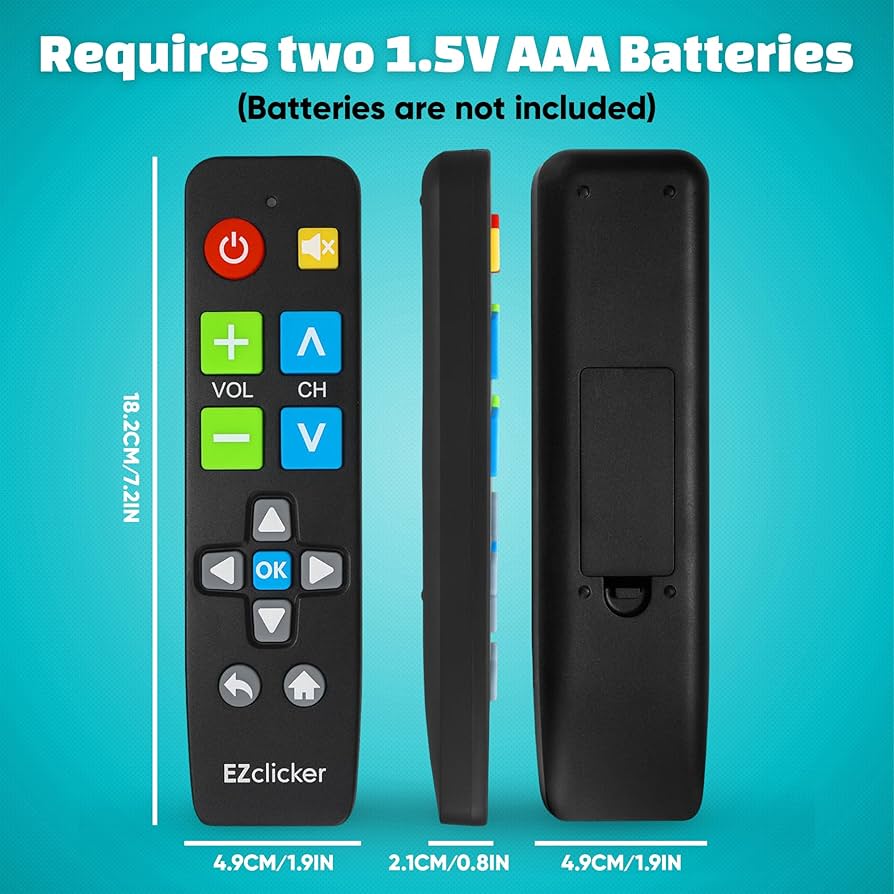 Amazon | EZclicker ビッグボタンユニバーサルテレビリモコン