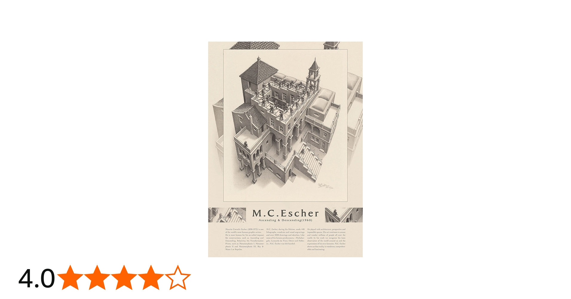 Amazon | 500ピース ジグソーパズル M.C.Escher 上昇と下降(1960