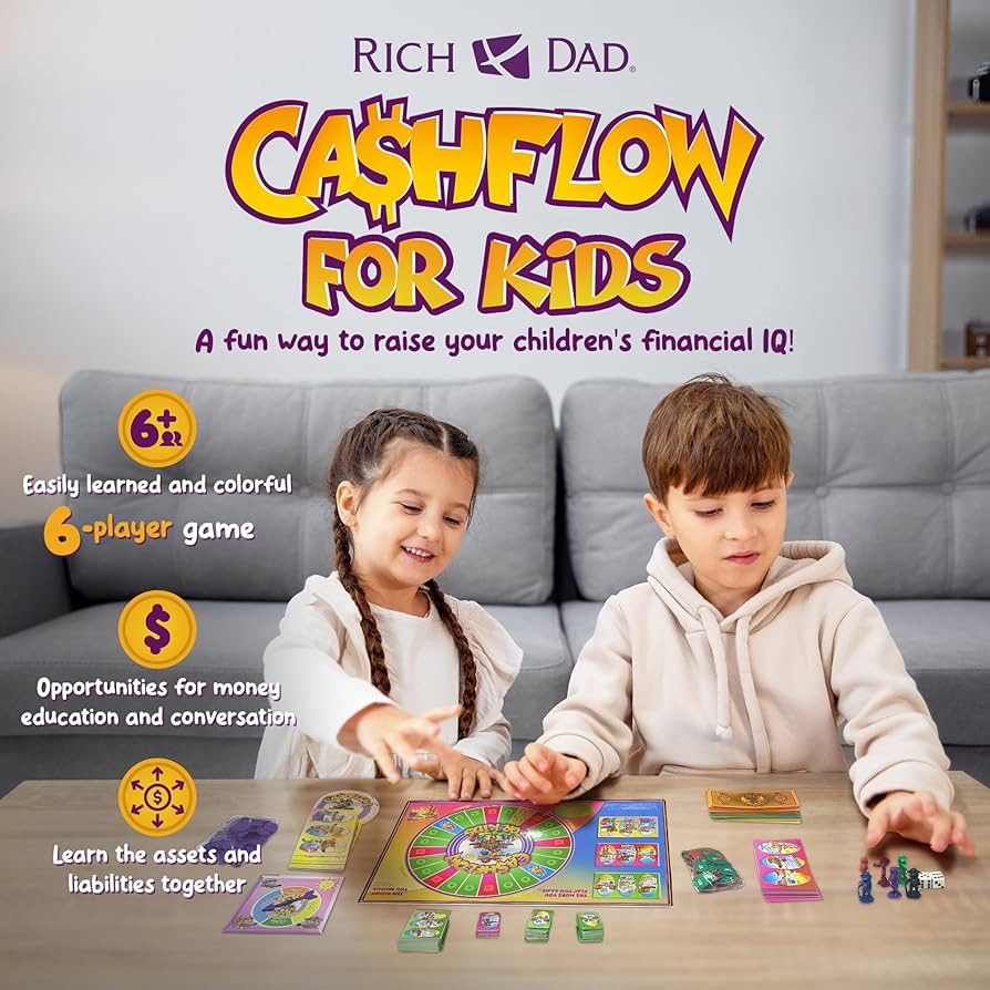 Amazon.com: Rich Dad Cashflow Board Game for Kids, Children's