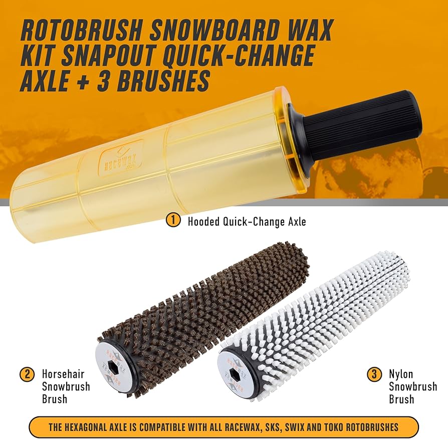 Amazon.co.jp: RaceWax スノーボード 300mm ロトブラシワックスキット