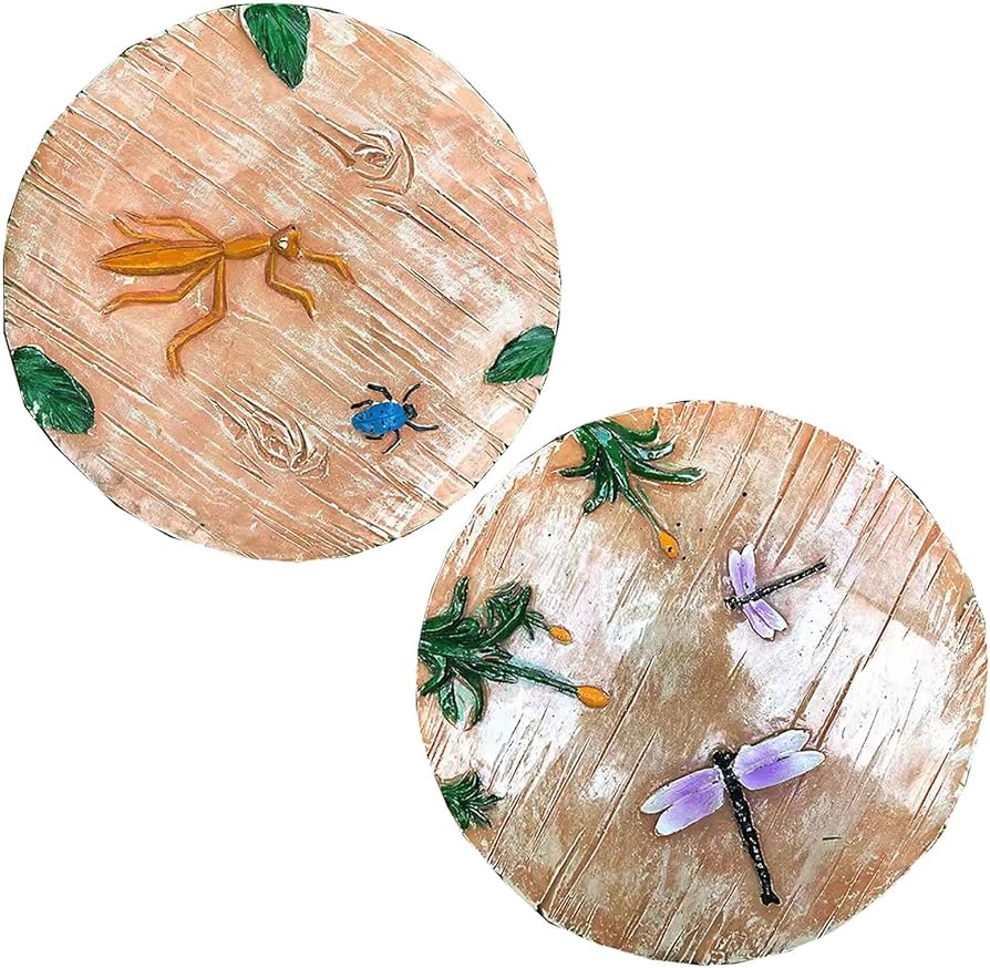 Amazon.co.jp: 飛び石 庭 装飾的な踏み石30cm円形2個、 カラフルな外足