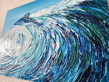 Amazon.co.jp: 風景画 海 テクスチャーアート 抽象画 海の絵 夏