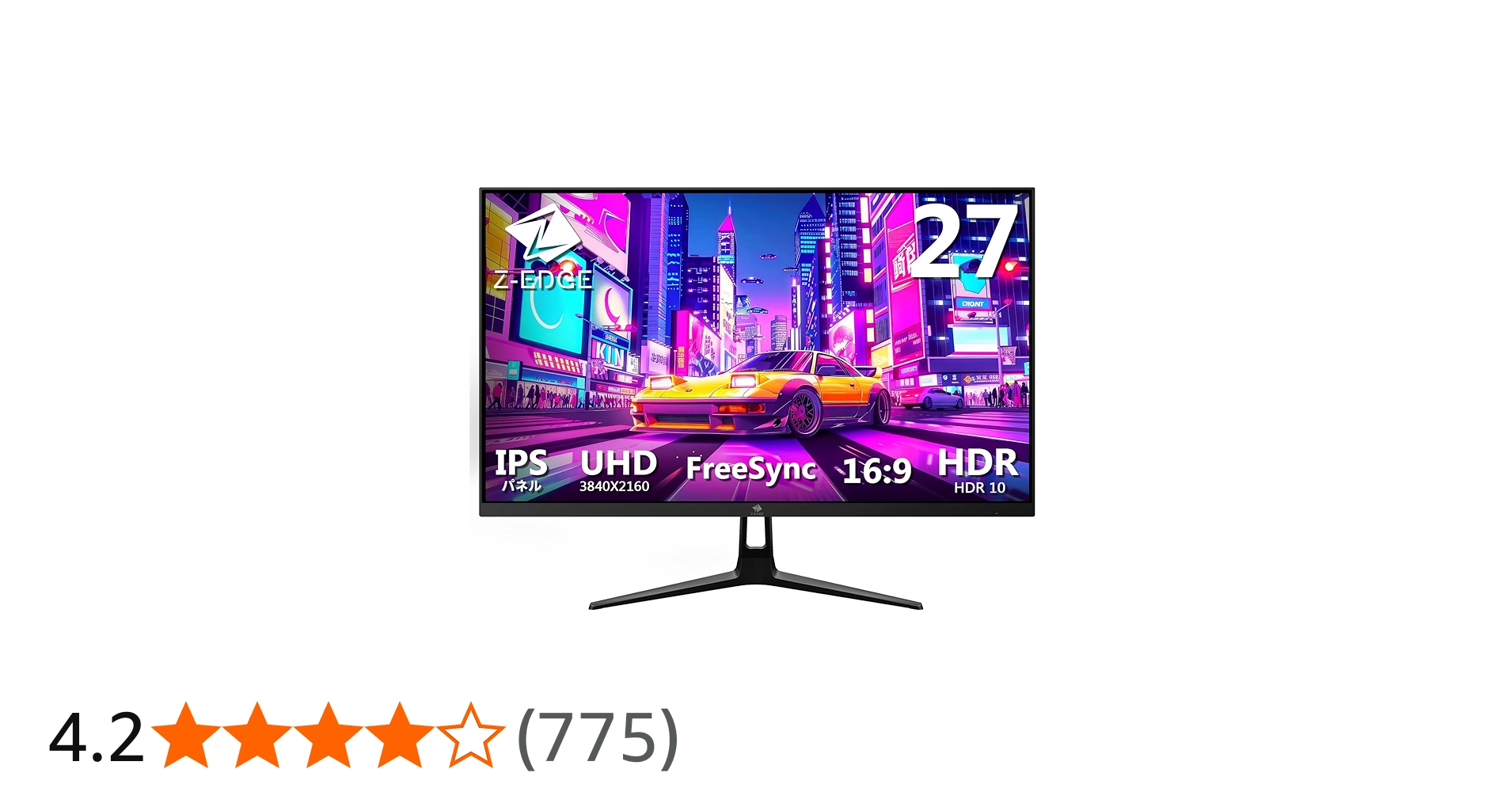 Amazon.co.jp: Z Z-Edge(ゼロエッジ) 4Kモニター 27型 ゲーミング