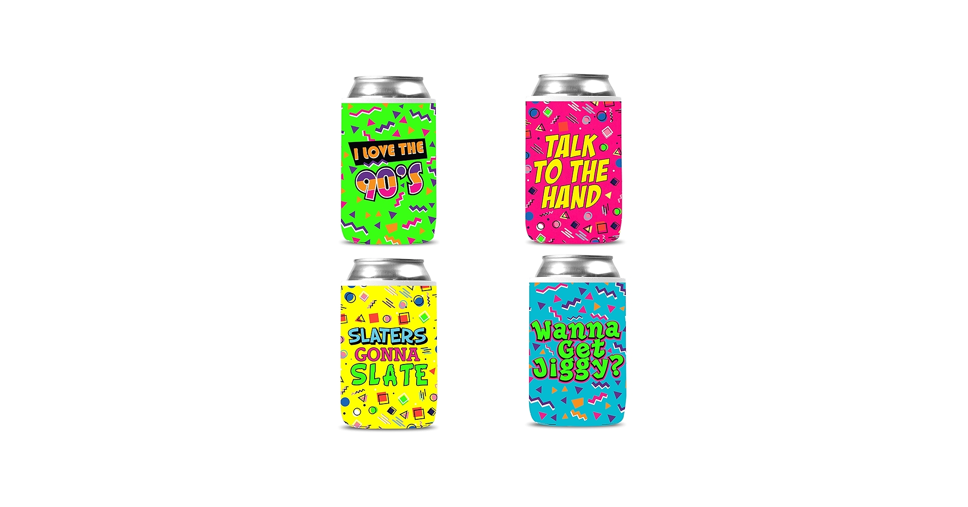 Amazon.com: Throwback 90's Can Coolies (4 PACK) - Funny 1990's