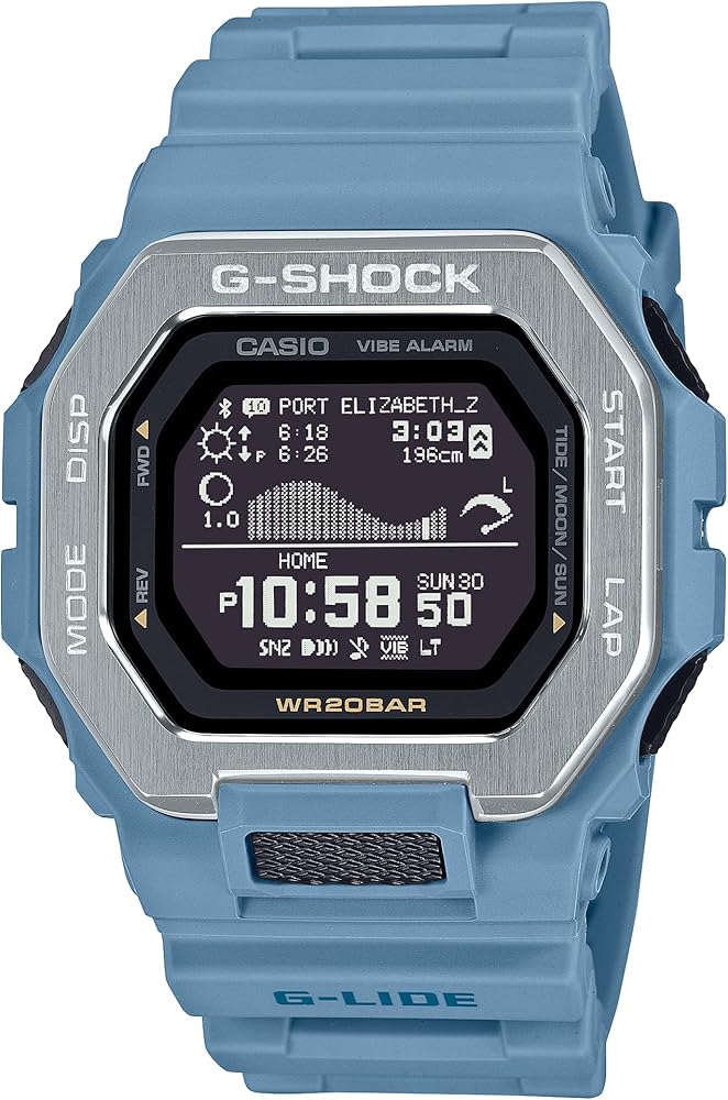 Amazon.com: Casio G-Shock G-Lide Ocean Blue Digital Surf Watch GBX