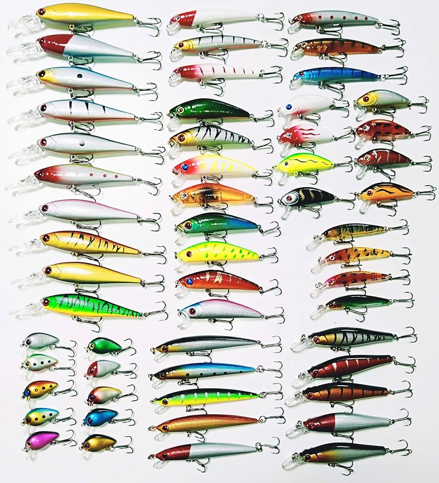 Amazon.co.jp: Lanx. ルアーセット 56個 釣具セット 大量 川 海 湖