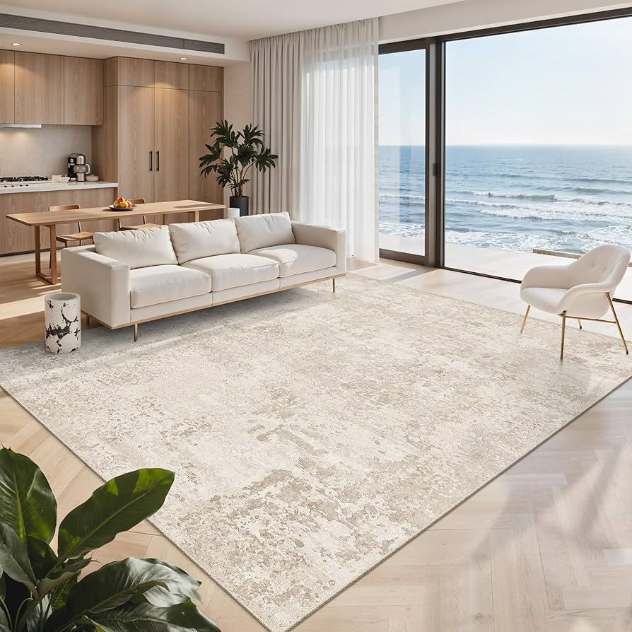 Amazon.com: Art&Tuft Washable Rug, Anti-Slip Backing Abstract 5x7