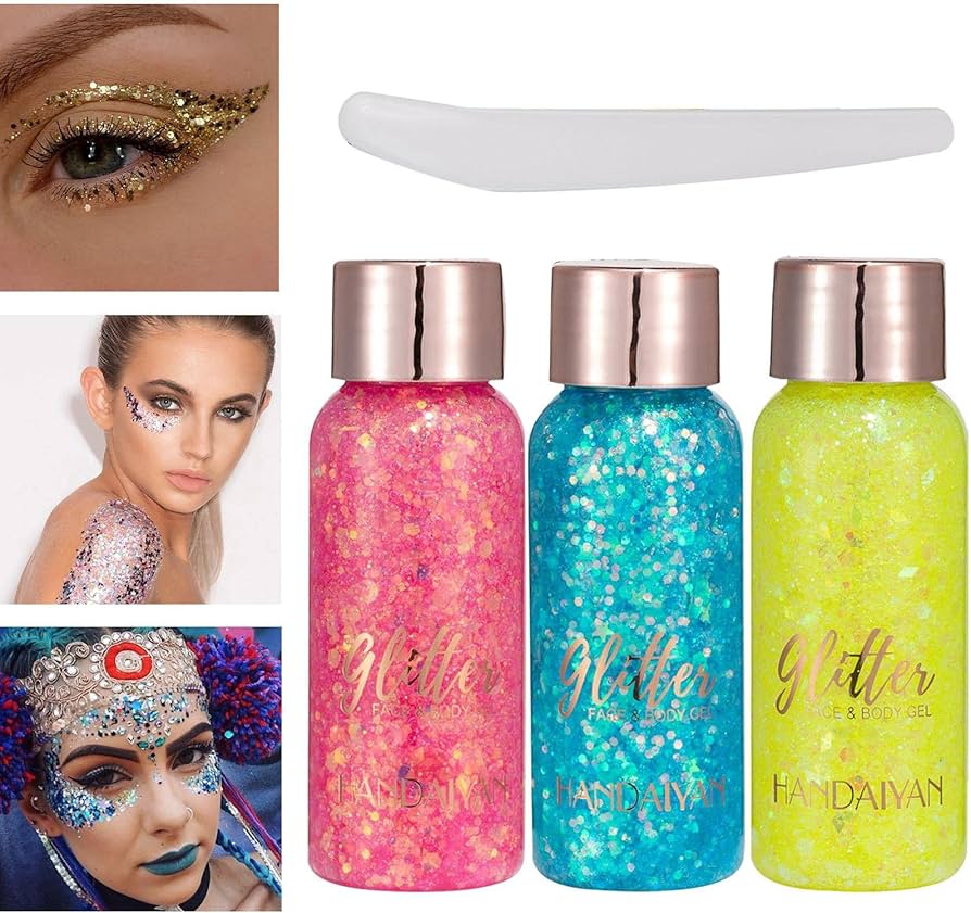 Amazon | グリッター アクリルカラージェル ボディジェル グリッター 9