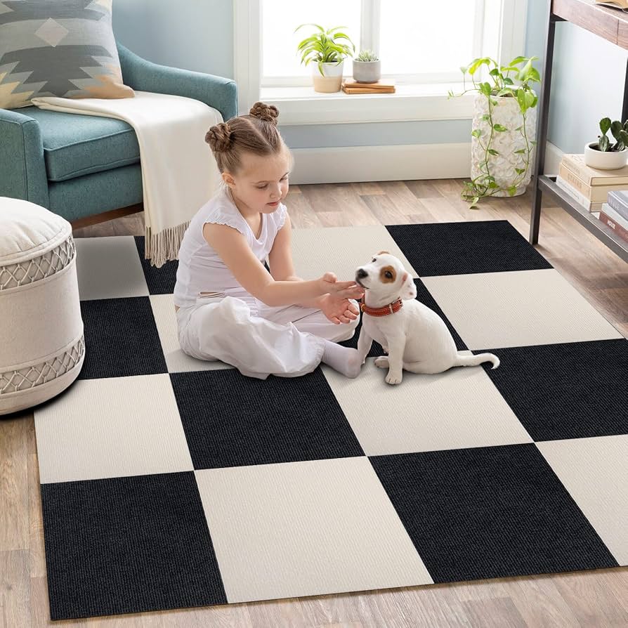 Amazon.co.jp: ジョイントマット 【30*30cm 40枚 ブラック/アイボリー