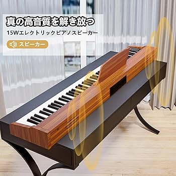 Amazon | IKTMI 電子ピアノ 88鍵盤 ペダル付き 木製 電子 ピアノ 88鍵