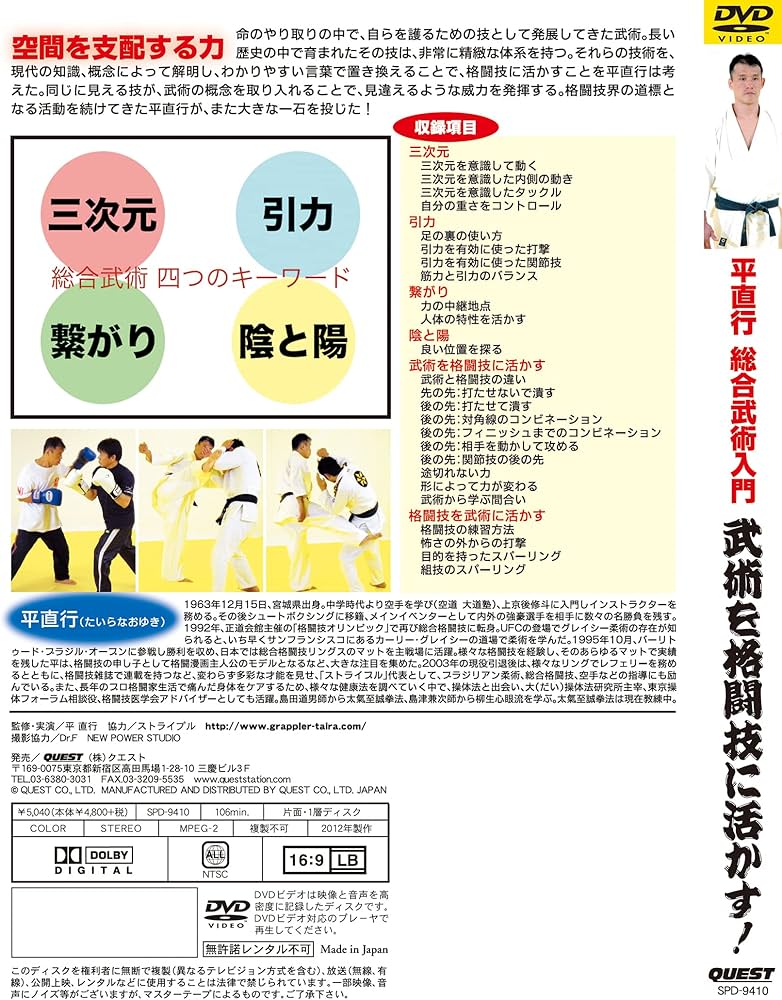 Amazon.co.jp: 平直行 総合武術入門 武術を格闘技に活かす！ [DVD