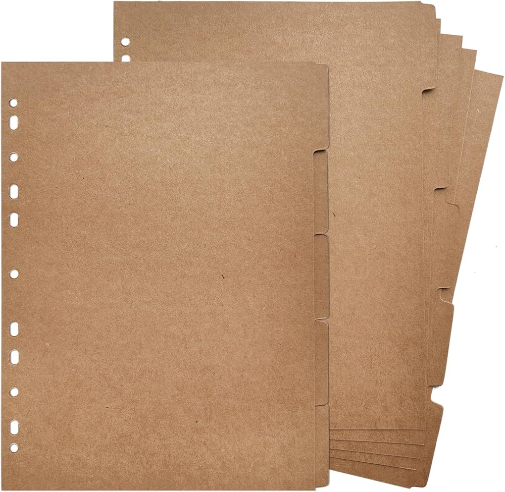 Amazon | DY.2ten ペーパー インデックス A4 11穴 5山 2組 クラフト紙