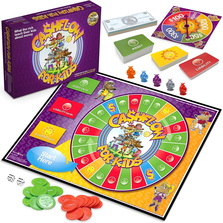 Amazon.com: Rich Dad Cashflow Board Game for Kids, Children's