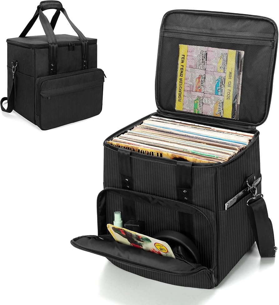 Amazon | Trunab レコードケース lp用 レコードバッグ 収納 最大60枚