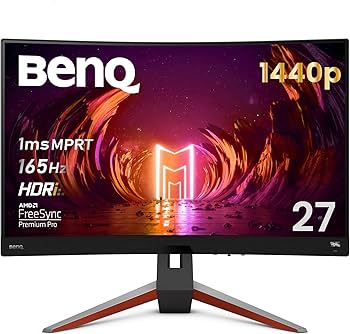 Amazon.com: BenQ MOBIUZ EX2710R 27 Inch QHD 1440p VA 1000R 165 Hz